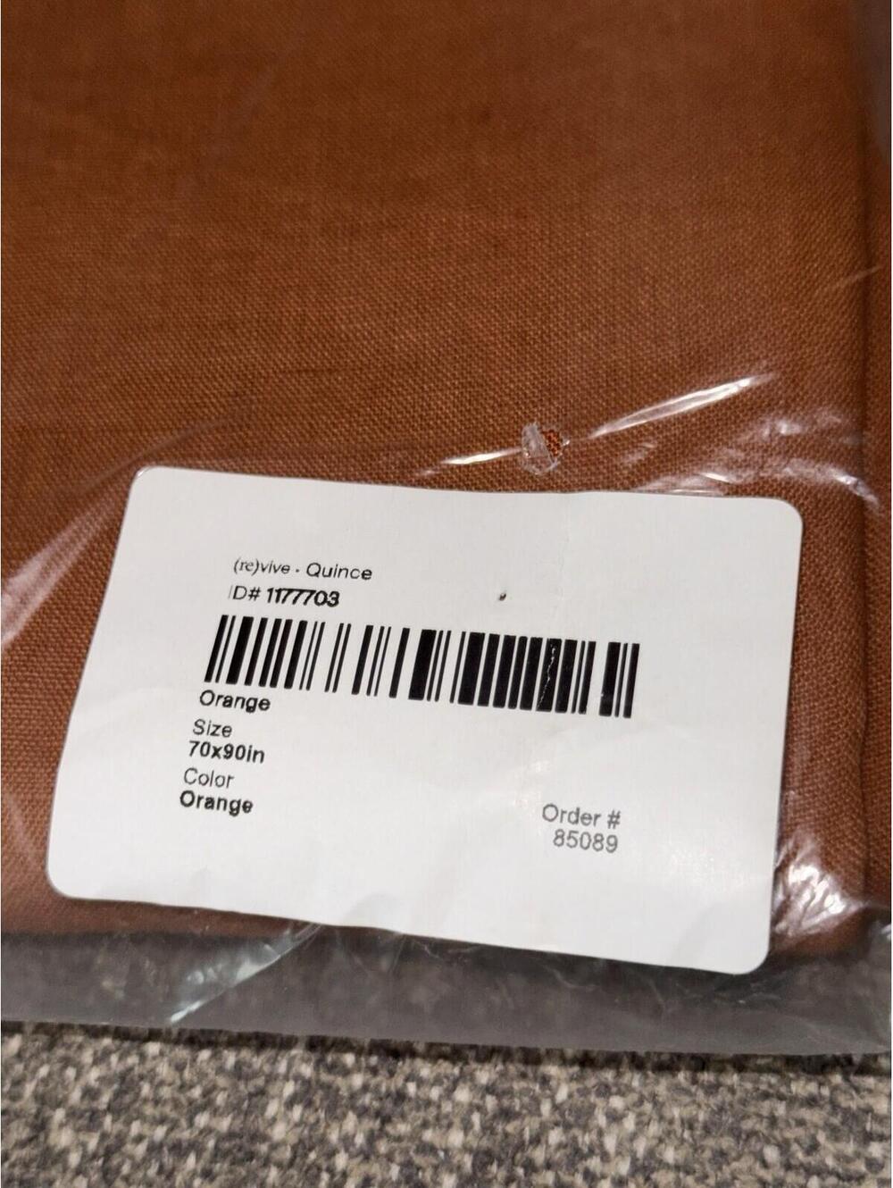 Quince Linen Table Cloth 70x90 Terracotta New - Picture 3 of 4